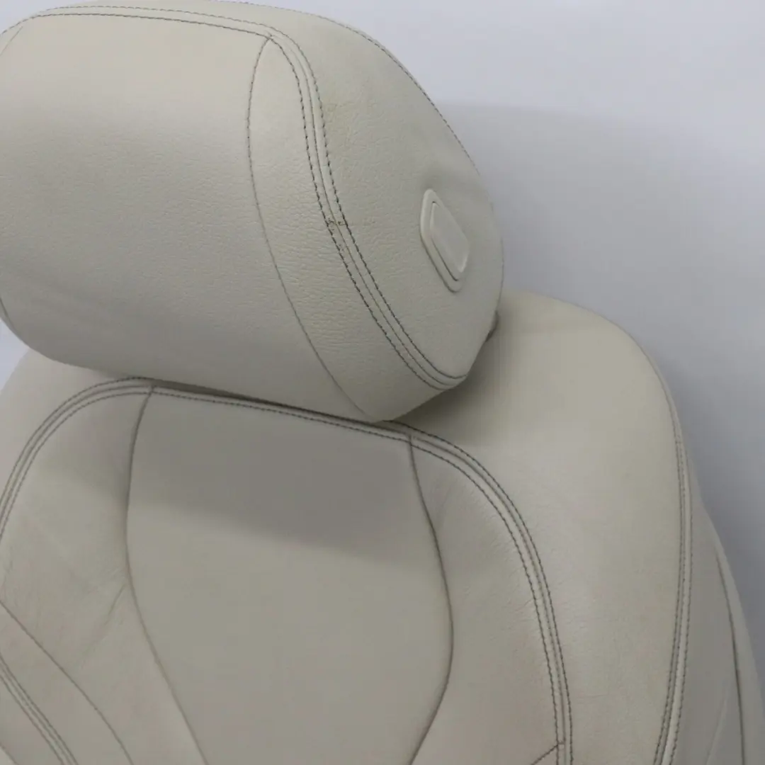 BMW F15 F16 Front Right O/S Sport Seat Leather Elfenbein Weiss Heated Memory 