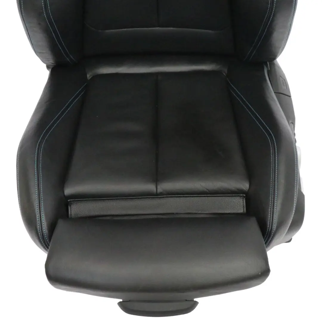 BMW F87 M2 Front Seat Left N/S Heated Memory Leather Dakota Black Contrast Blue