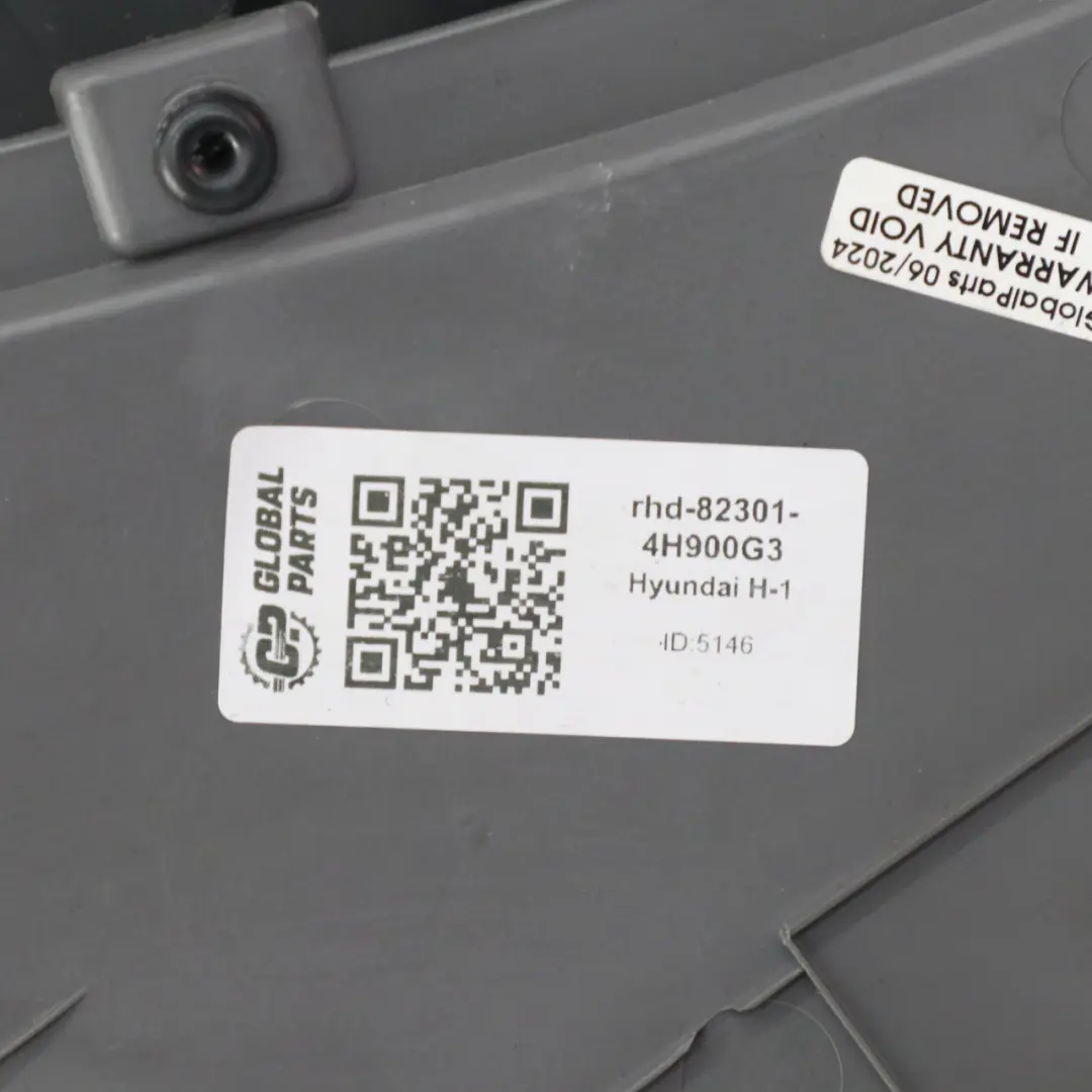 Hyundai H-1 Door Card Cover Front Left N/S Trim Panel Black Grey 82301-4H900G3