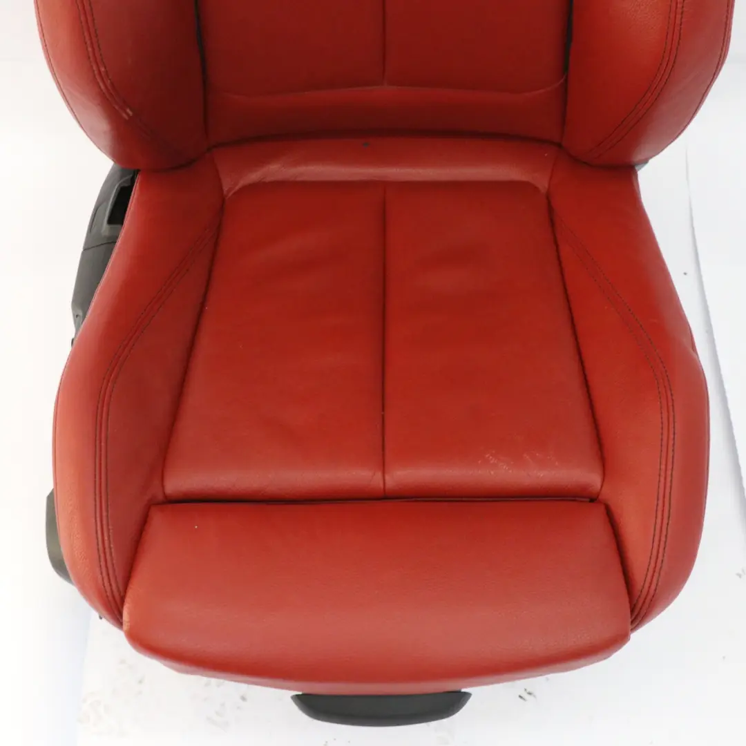 BMW F30 F31 Front Right Sport Seat O/S Cover Coral Red Leather Dakota Memory