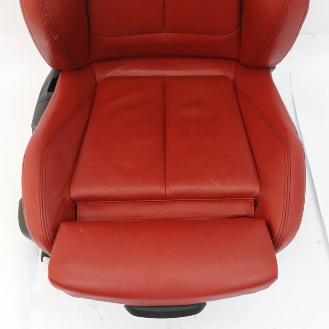 BMW F30 F31 Front Right Sport Seat O/S Cover Coral Red Leather Dakota Memory