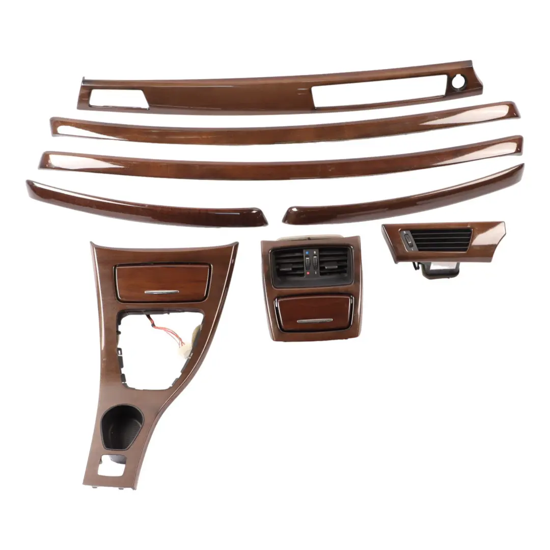 BMW 3 Series 1 E93 LCI Set Trim Console Dashboard Strip Cover Wood Walnut Light