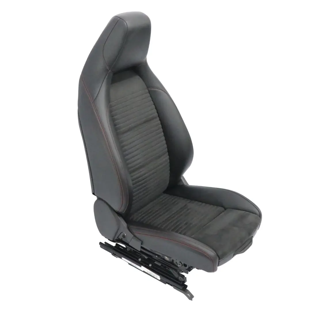 Mercedes W176 Front Seat Sport Left N/S Fabric Leather Black Red Threads