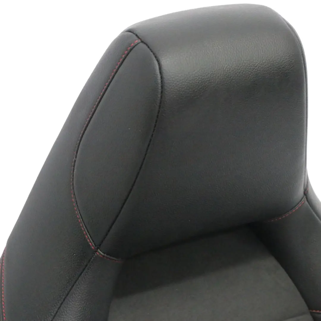 Mercedes W176 Front Seat Sport Left N/S Fabric Leather Black Red Threads