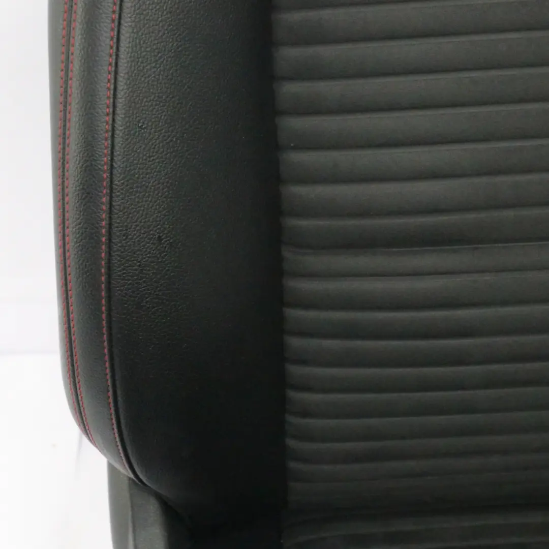 Mercedes W176 Front Seat Sport Left N/S Fabric Leather Black Red Threads