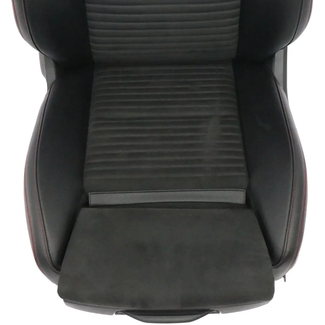 Mercedes W176 Front Seat Sport Left N/S Fabric Leather Black Red Threads