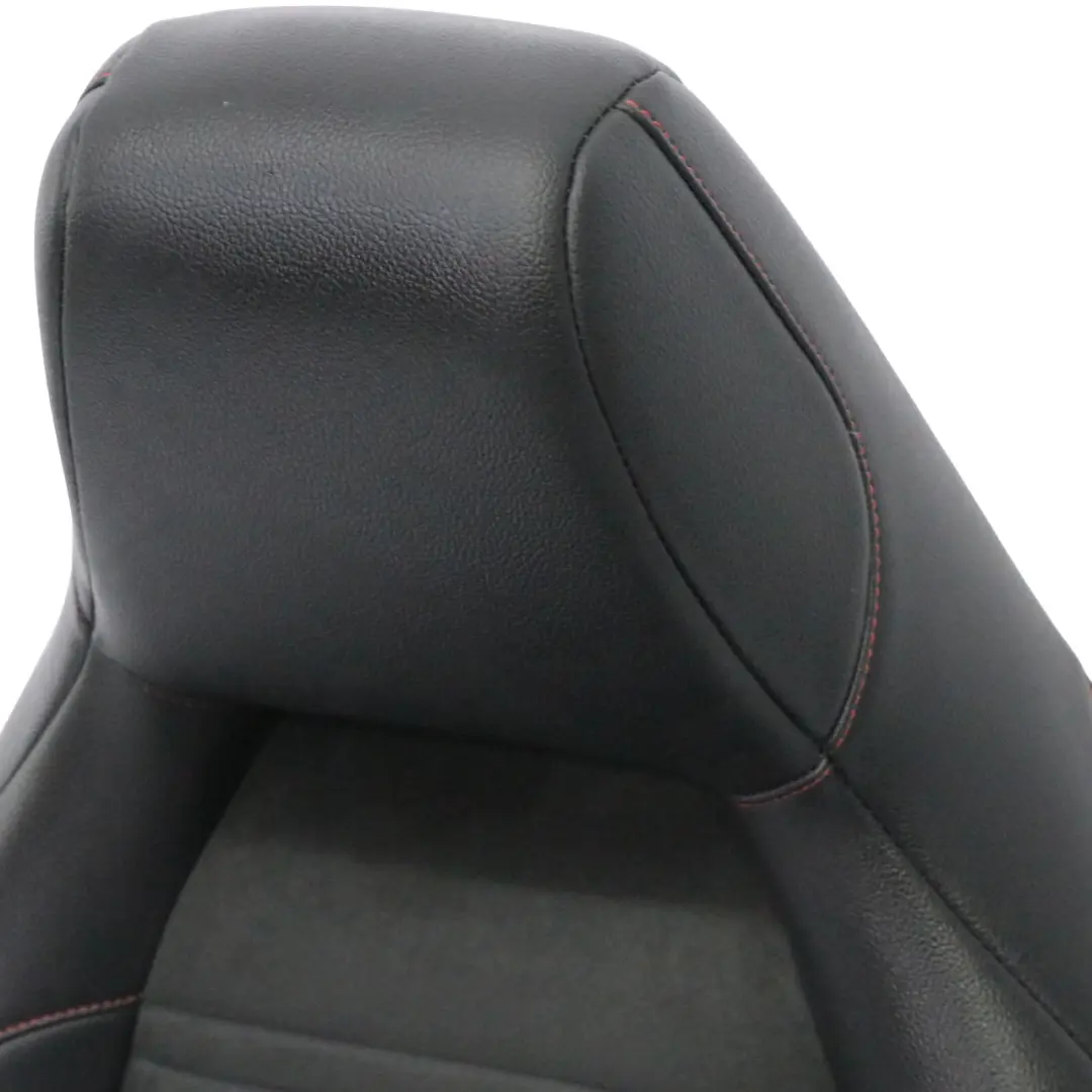 Mercedes W176 Front Seat Sport Right O/S Heated Fabric Leather Black Red Threads