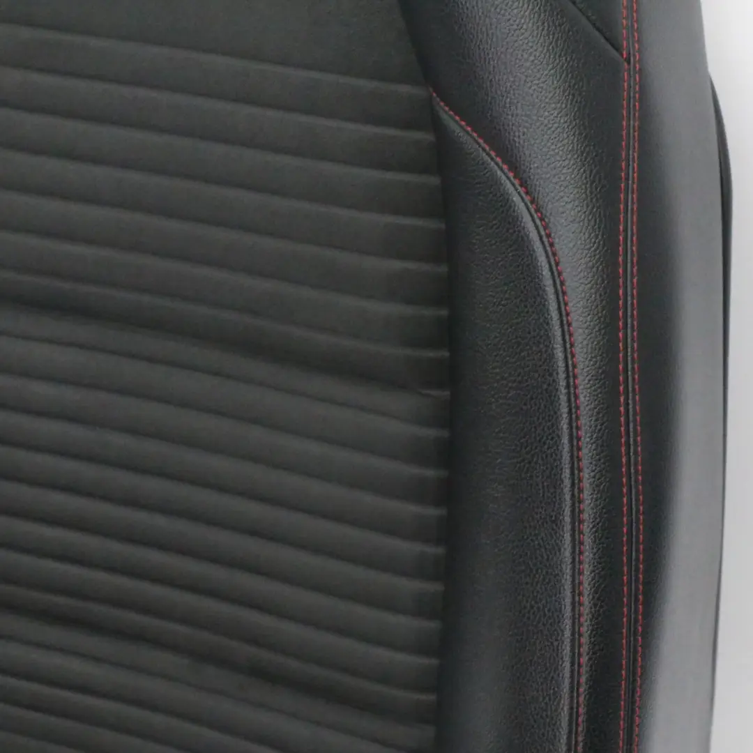 Mercedes W176 Front Seat Sport Right O/S Heated Fabric Leather Black Red Threads