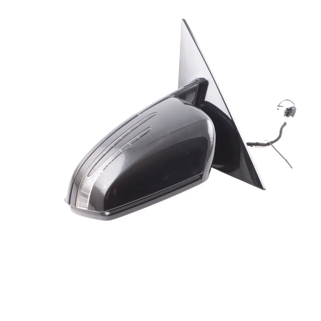 Mercedes C207 Wing Mirror Door Left N/S High Gloss Auto Dip Obsidian Black - 197