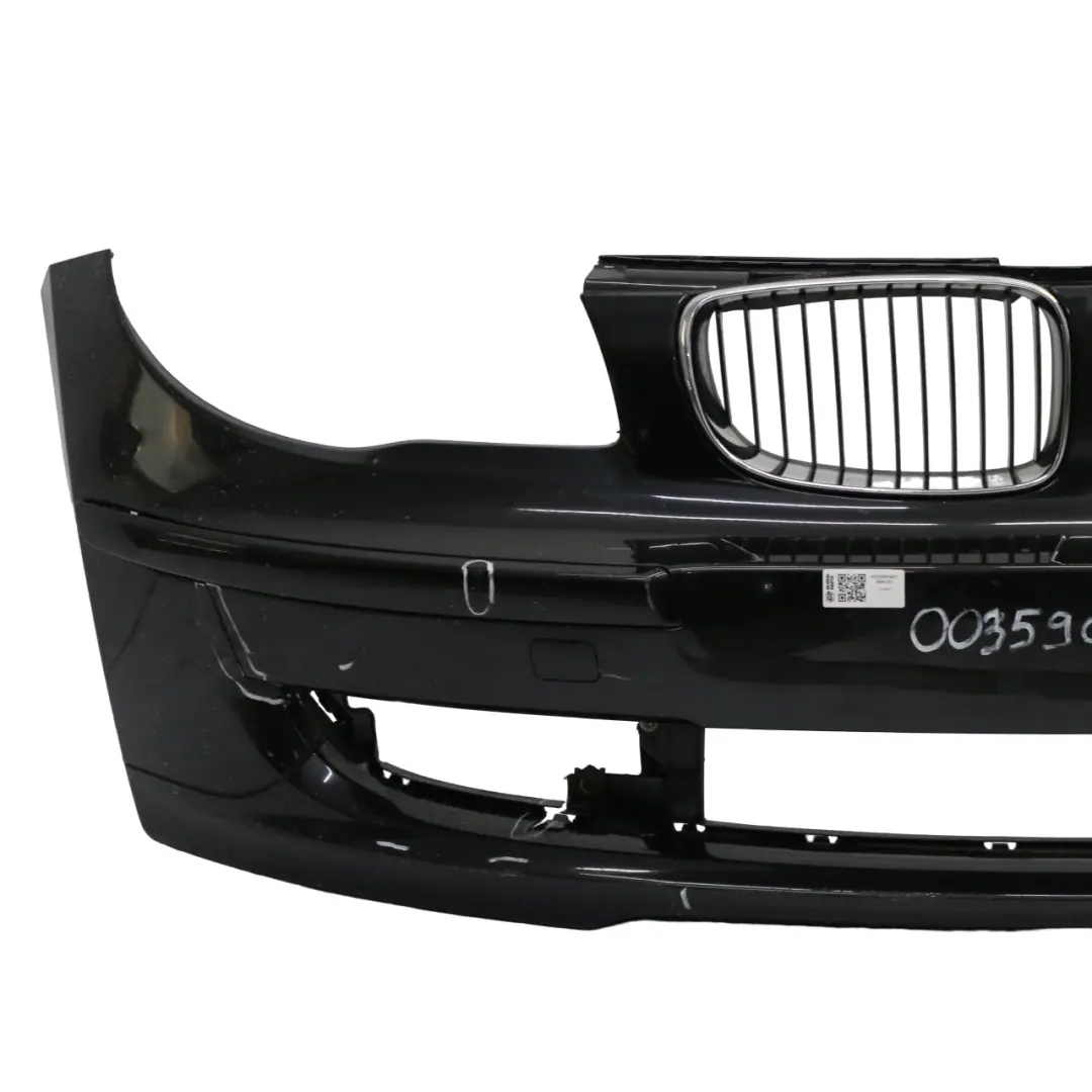 BMW E81 E87 LCI Front Bumper Trim Black Sapphire Metallic - 475