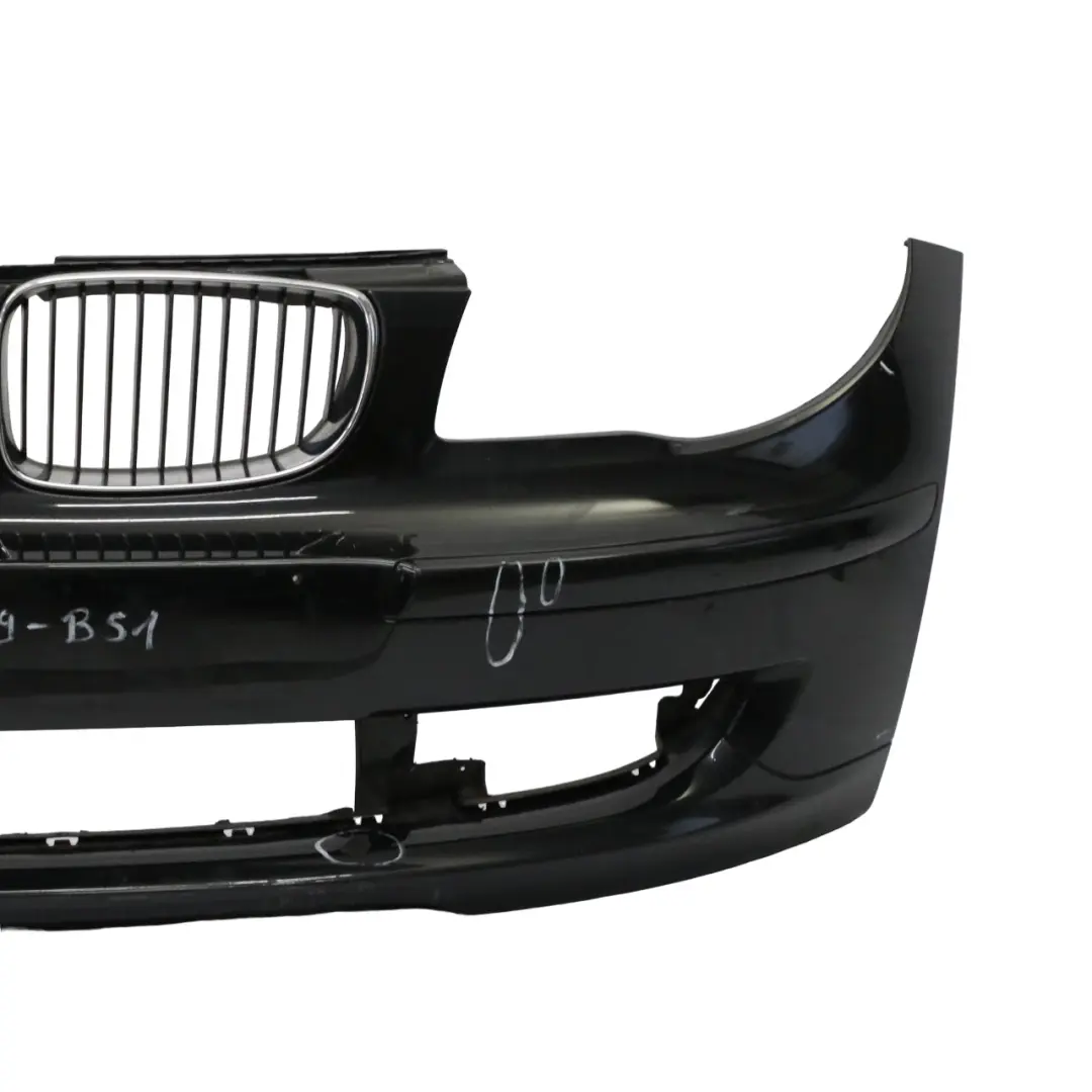 BMW E81 E87 LCI Front Bumper Trim Black Sapphire Metallic - 475