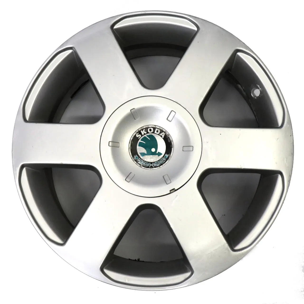 Skoda Octavia II Silver Alloy Wheel Rim 6,5J 16" ET:50 1Z0601025B