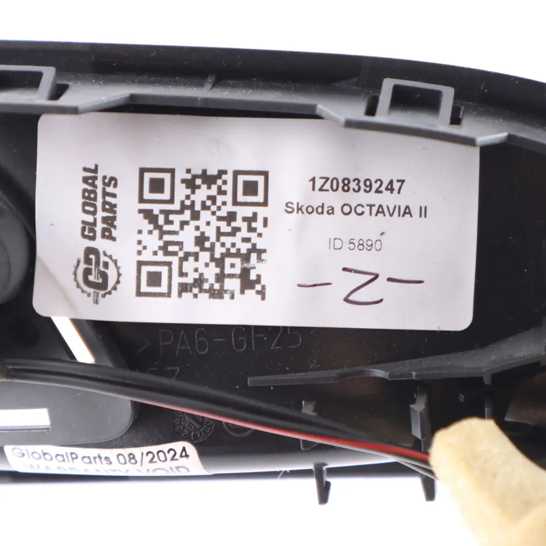Skoda Octavia II Door Handle Interior Trim Rear Left N/S 1Z0839247