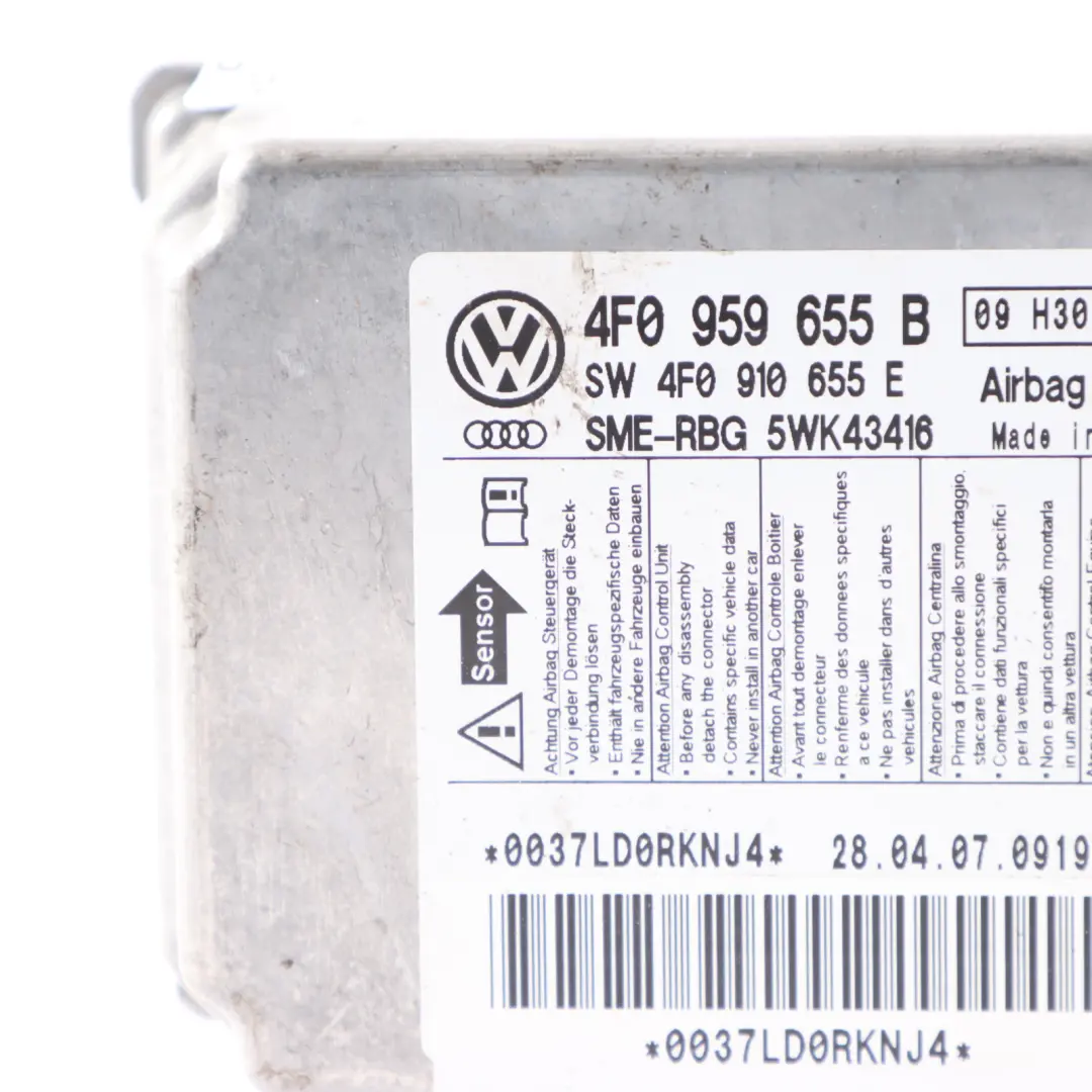 Audi A6 C6 Moduł Sensor Poduszki Airbag ECU 4F0959655B