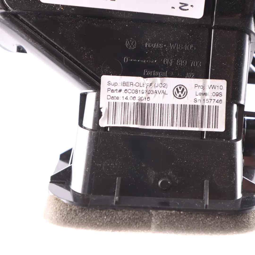 Volkswagen Polo 6R Air Vent Dashboard Front Left N/S Fan A/C Air Duct 6C0819703A