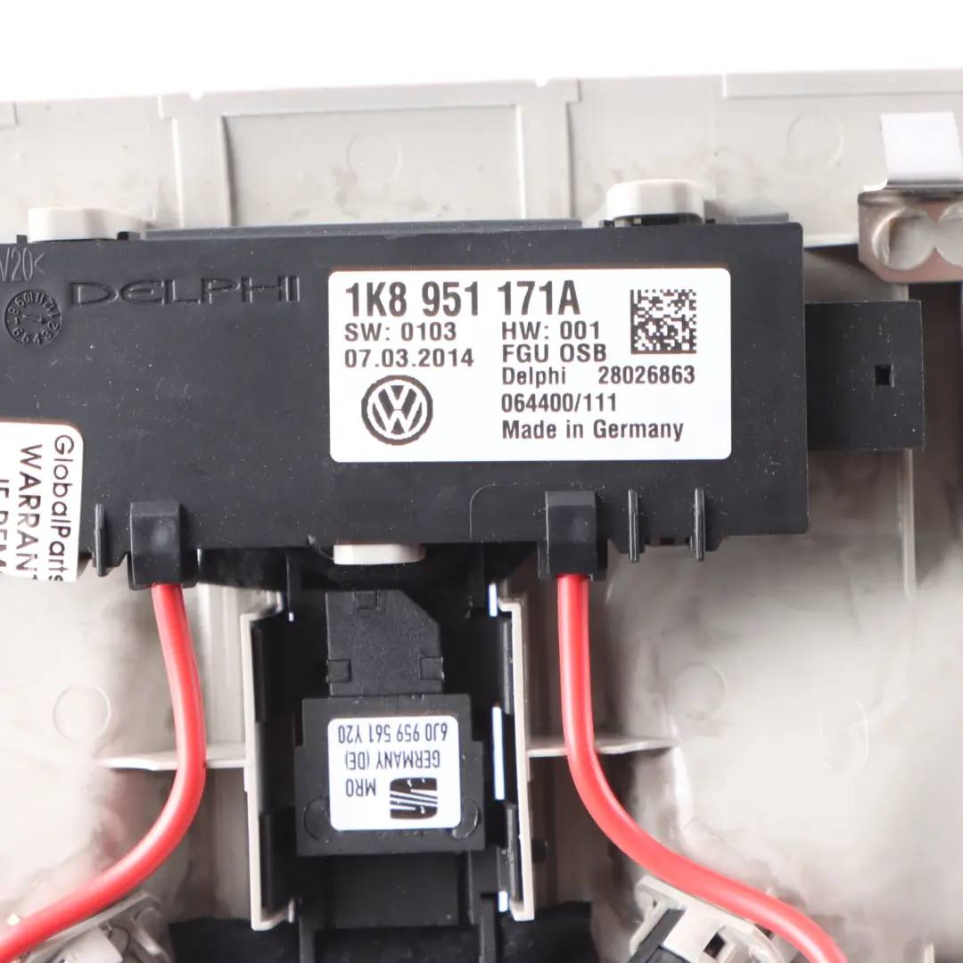 Seat Ibiza 6J Interior Roof Light Sensor Switch Grey 6J0877829A