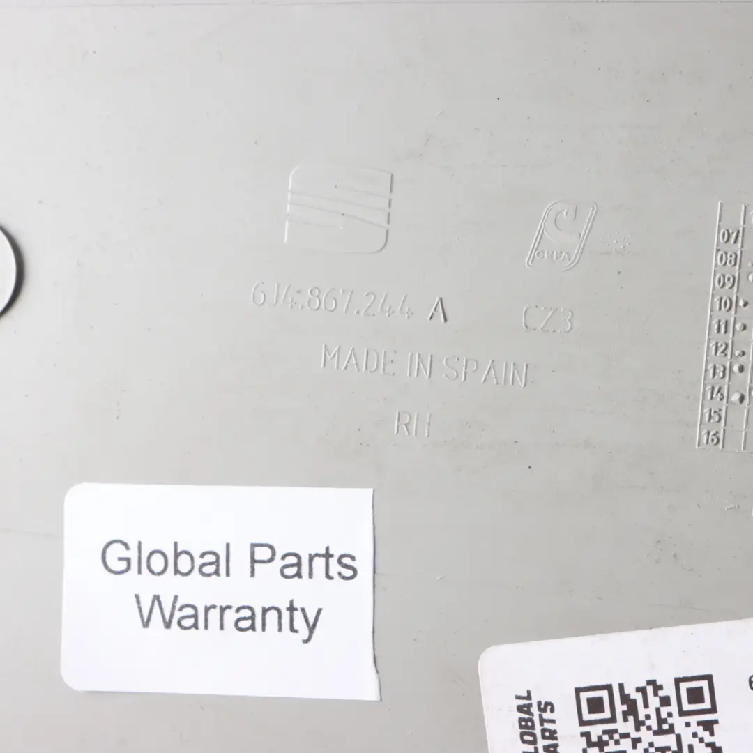 Seat Ibiza Mk4 6J Interior Pillar B Cover Trim Panel Right O/S Grey 6J4867243C