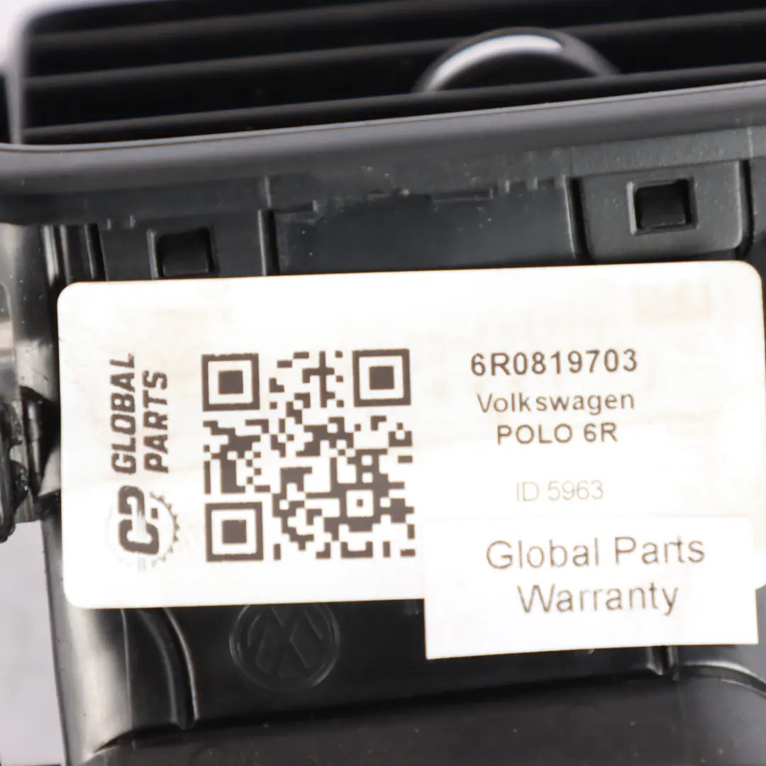 Volkswagen Polo 6R Air Vent Dashboard Left N/S Passenger Air Duct  6R0819703
