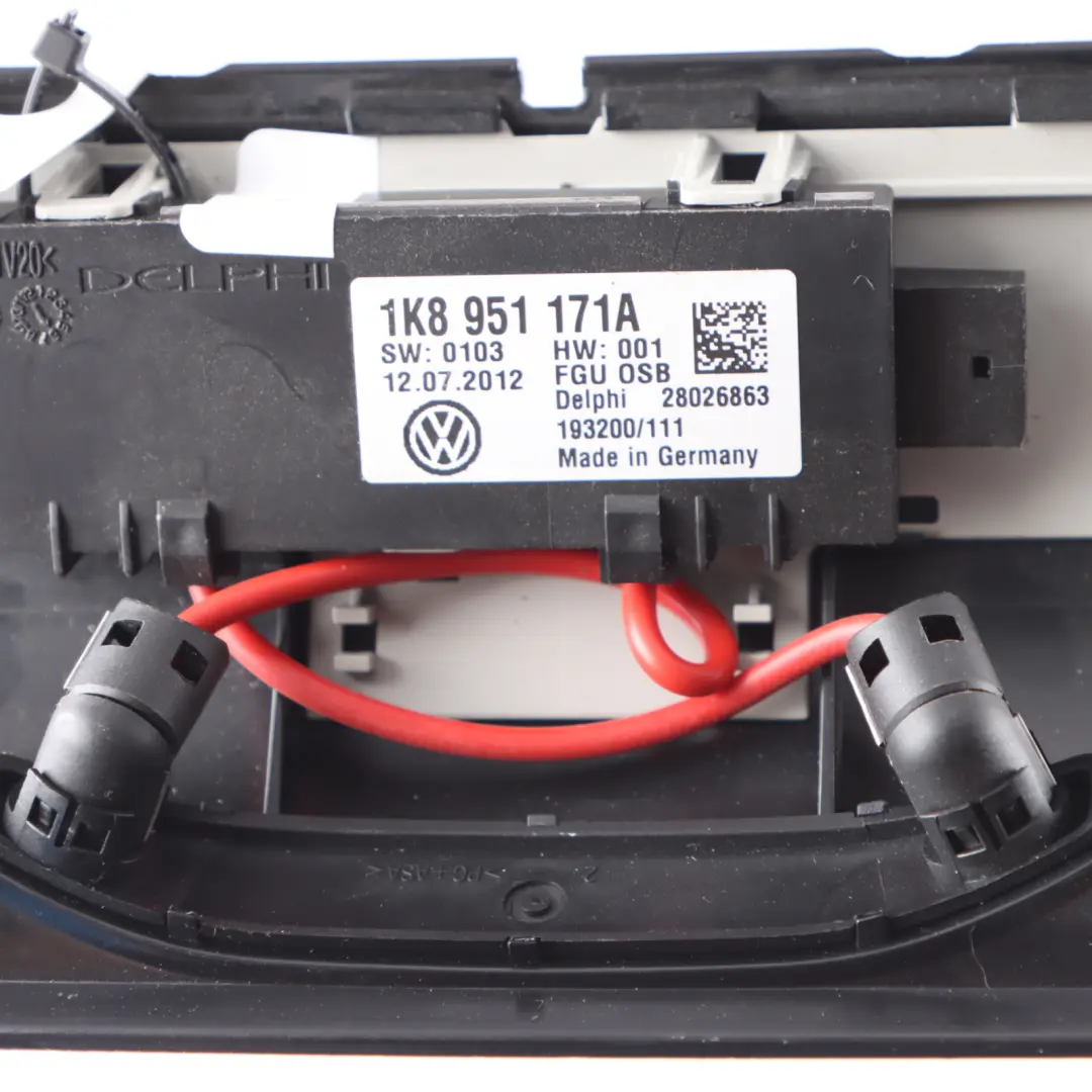 VW Polo 6R Ultrasonic Alarm Module Headliner Trim Cover Panel Black 6R0877829C