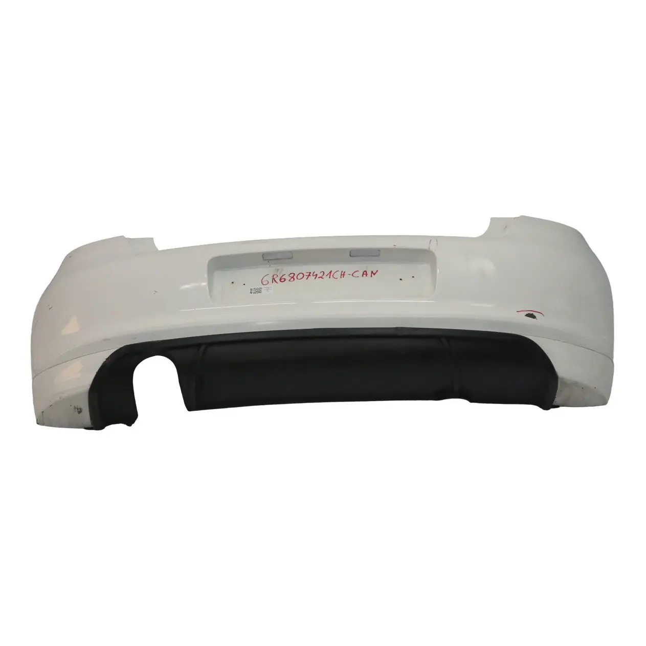 Volkswagen VW Polo 6R Bumper Rear Trim Panel Cover Candy White - B9A