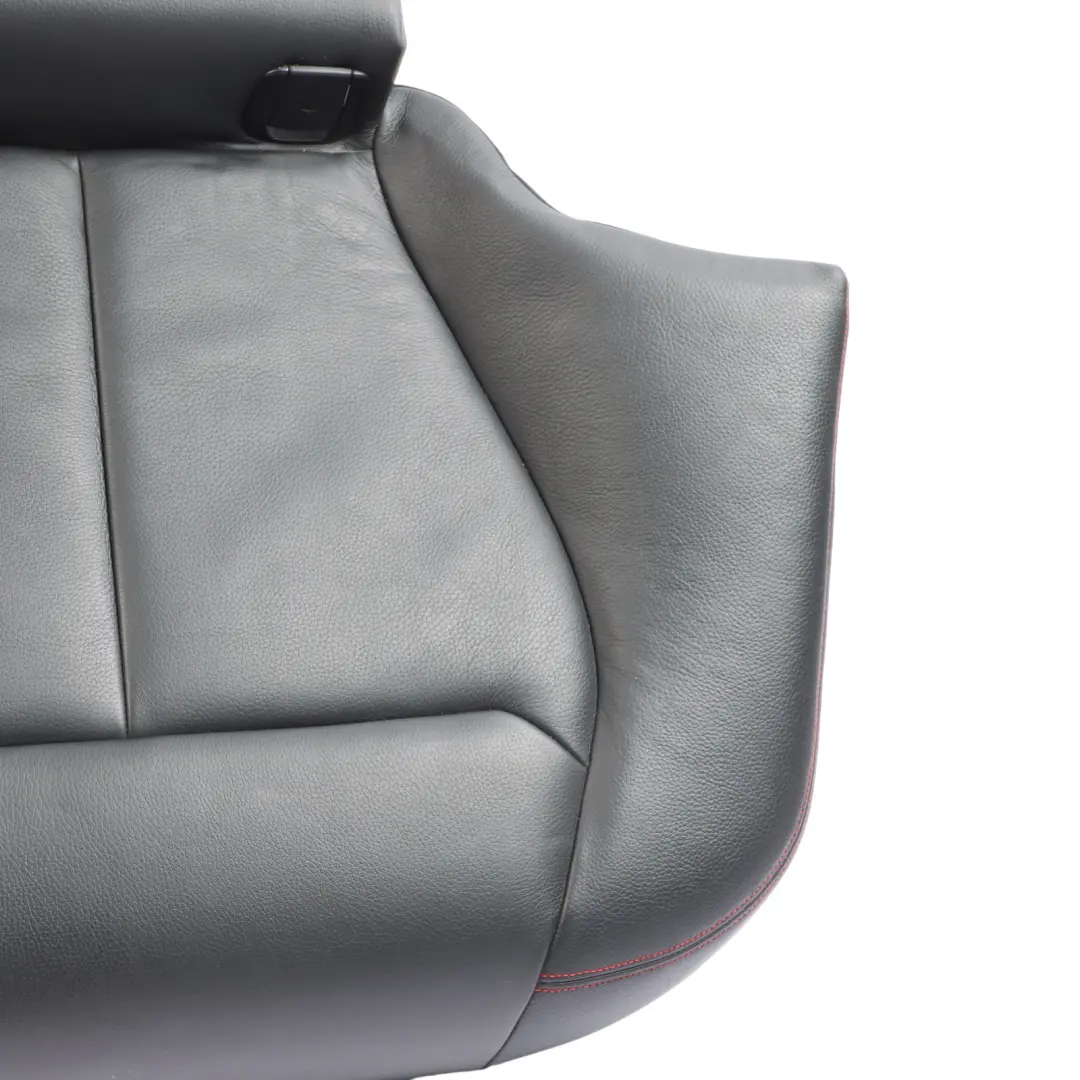 BMW F30 F31 Rear Seat Bench Couch Sofa Cover Leather Dakota Black Red Accent