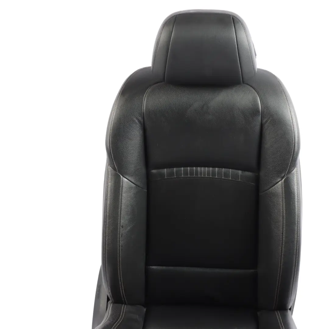 BMW F10 F11 LCI M-Sport Heated Front Right O/S Seat Leather Black Exclusive Seam