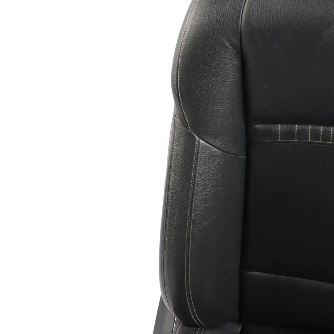 BMW F10 F11 LCI M-Sport Heated Front Right O/S Seat Leather Black Exclusive Seam