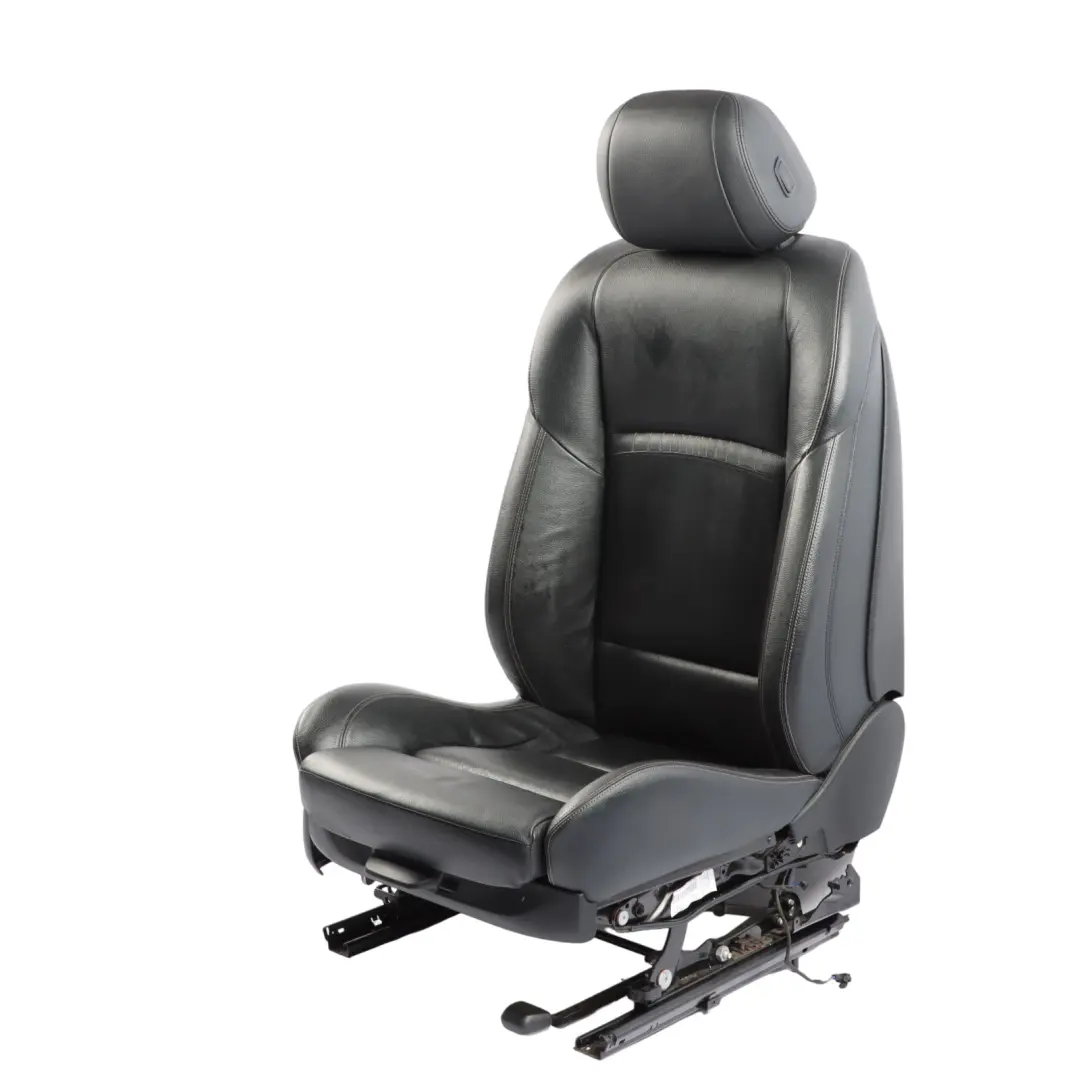 BMW F10 F11 LCI M-Sport Heated Front Right O/S Seat Leather Black Exclusive Seam