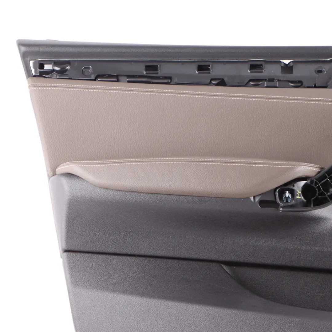 BMW X3 F25 Front Door Card Cover Left N/S Trim Panel Leather Brown 7401889