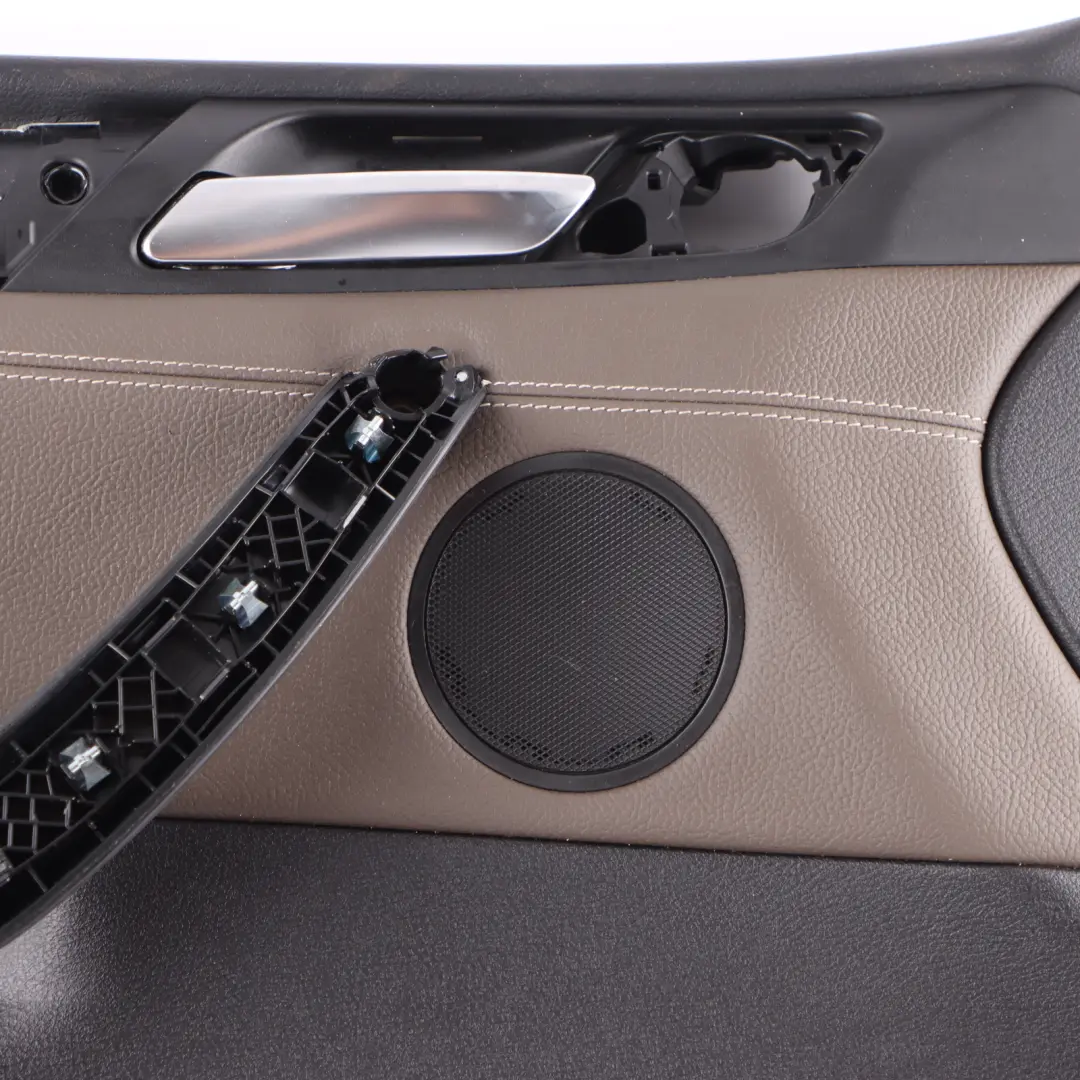 BMW X3 F25 Front Door Card Cover Left N/S Trim Panel Leather Brown 7401889