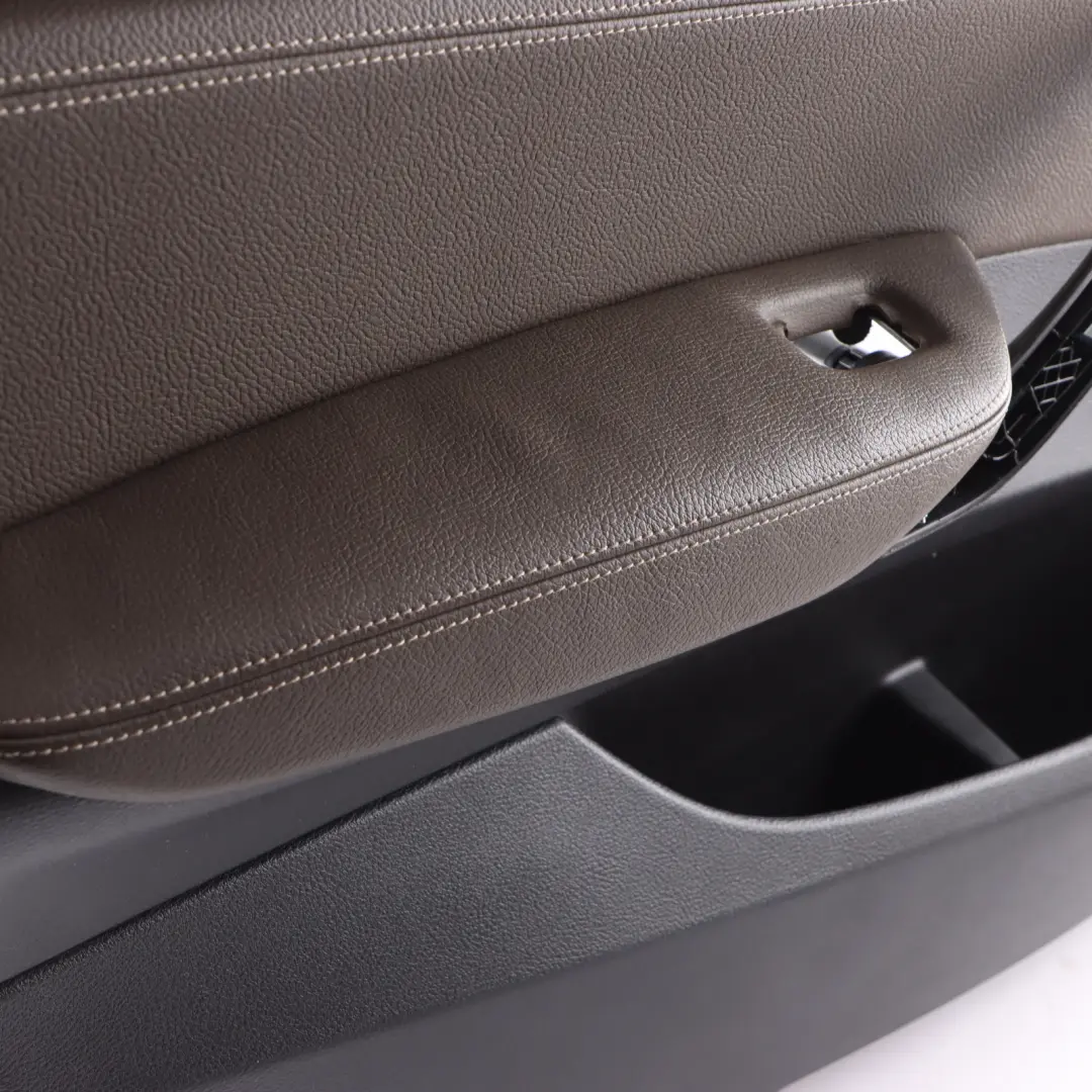 BMW X3 F25 Front Door Card Cover Left N/S Trim Panel Leather Brown 7401889