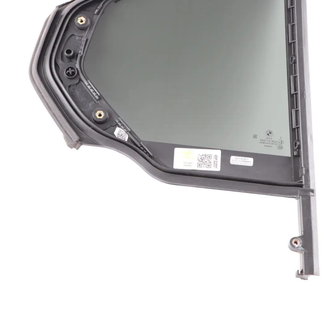 BMW G20 Quarter Window Glass Side Door Rear Left N/S AS3 Black 7425087