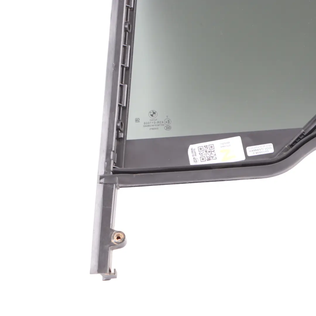 BMW G20 Quarter Window Glass Side Door Rear Right O/S AS3 Black 7425088