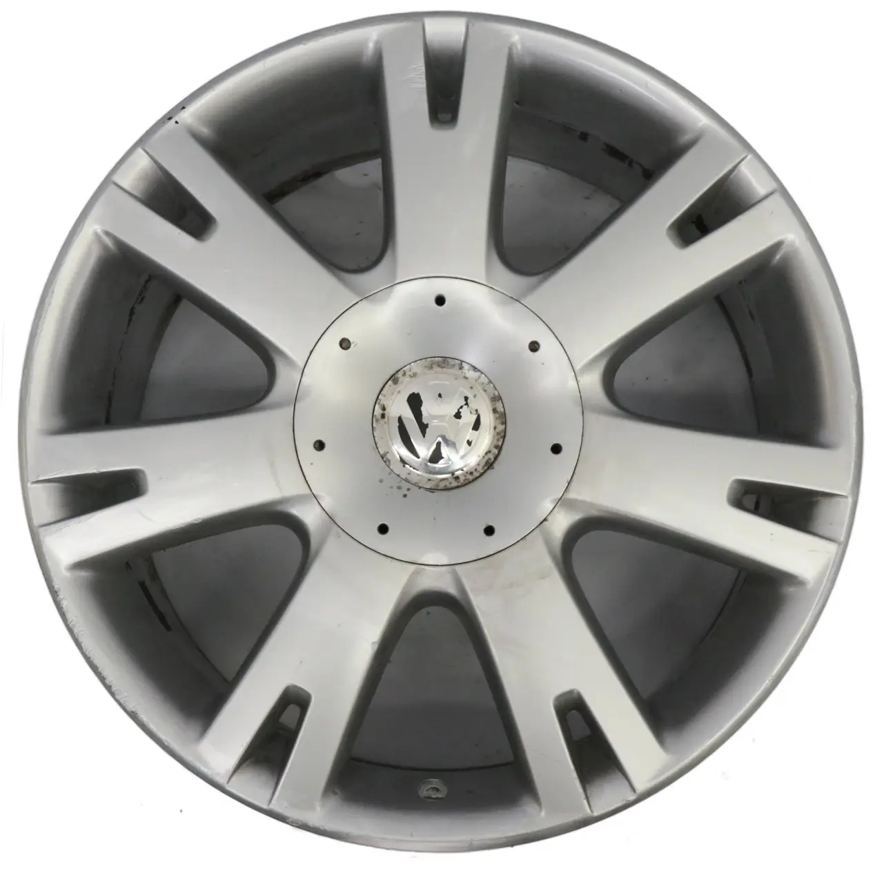 VW Volkswagen Touareg 7L Silberne Leicht Metall Felge 18" ET:57 8J 7L6601025L