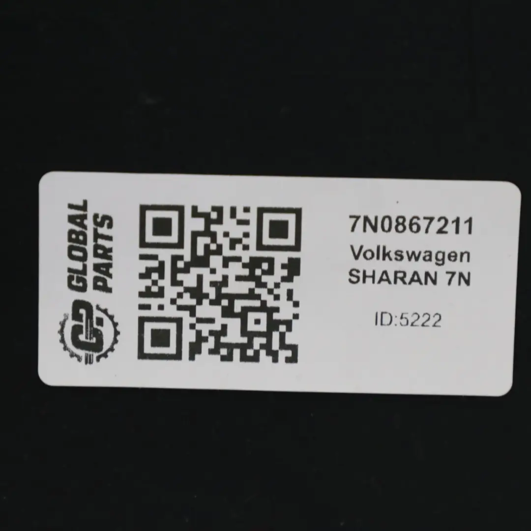 VW Volkswagen Sharan Tarjeta Puerta Delantera Izquierda Forro Panel 7N0867211