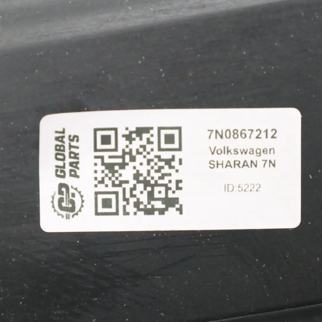 VW Volkswagen Sharan Tarjeta de Puerta Delantera Derecha Revestimiento 7N0867212