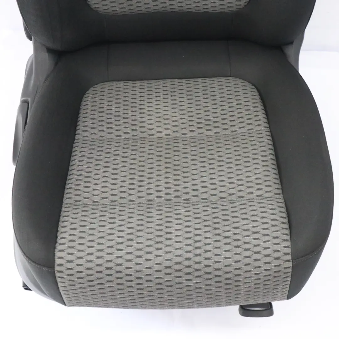 VW Volkswagen Sharan 7N Asiento Delantero Derecho Tela Interior Negro Gris