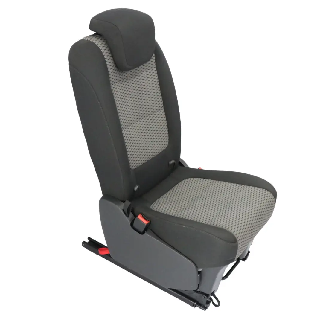 VW Volkswagen Sharan 7N Asiento Trasero Central 3ª Fila Tela Negro Gris