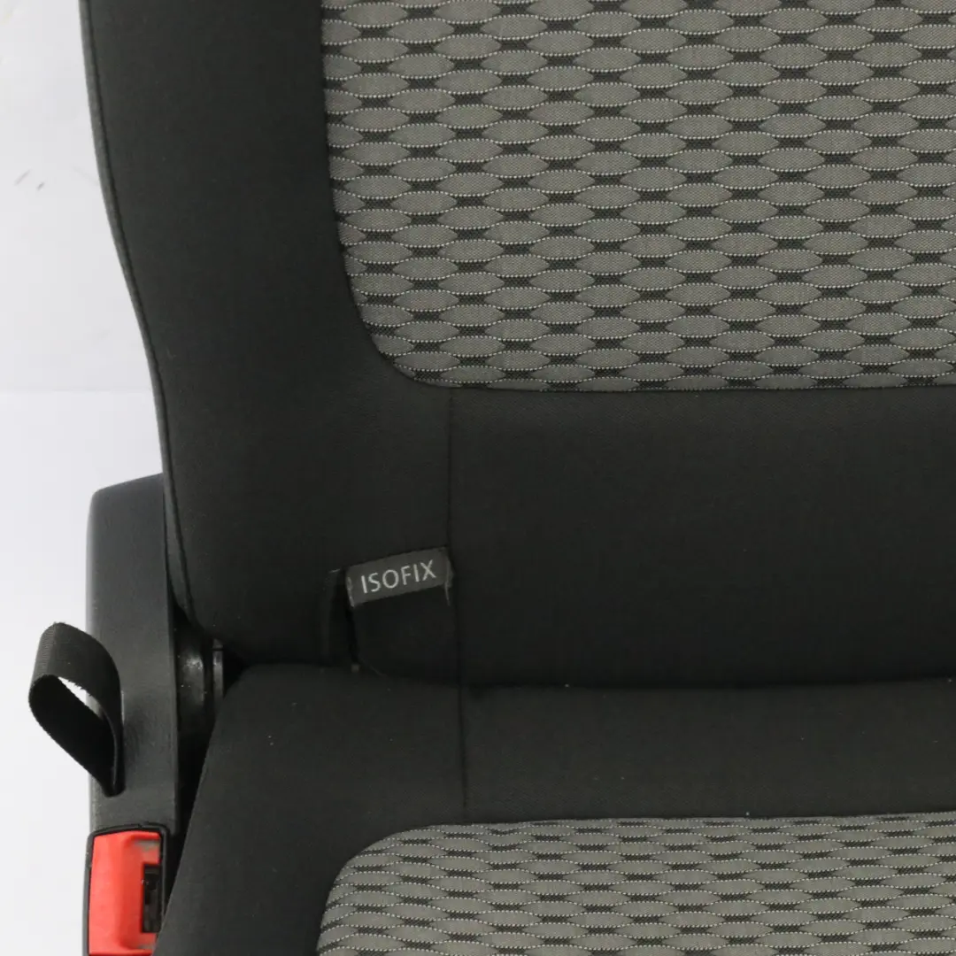 VW Volkswagen Sharan 7N Asiento Trasero Central 3ª Fila Tela Negro Gris