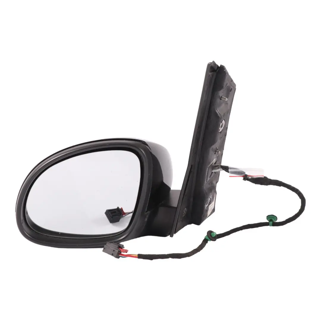 VW Volkswagen Sharan Mk2 7N Door Wing Mirror Left N/S Deep Black - C9X