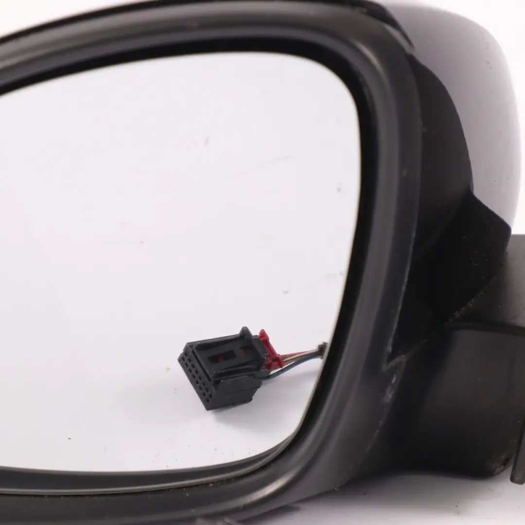 VW Volkswagen Sharan Mk2 7N Door Wing Mirror Left N/S Deep Black - C9X