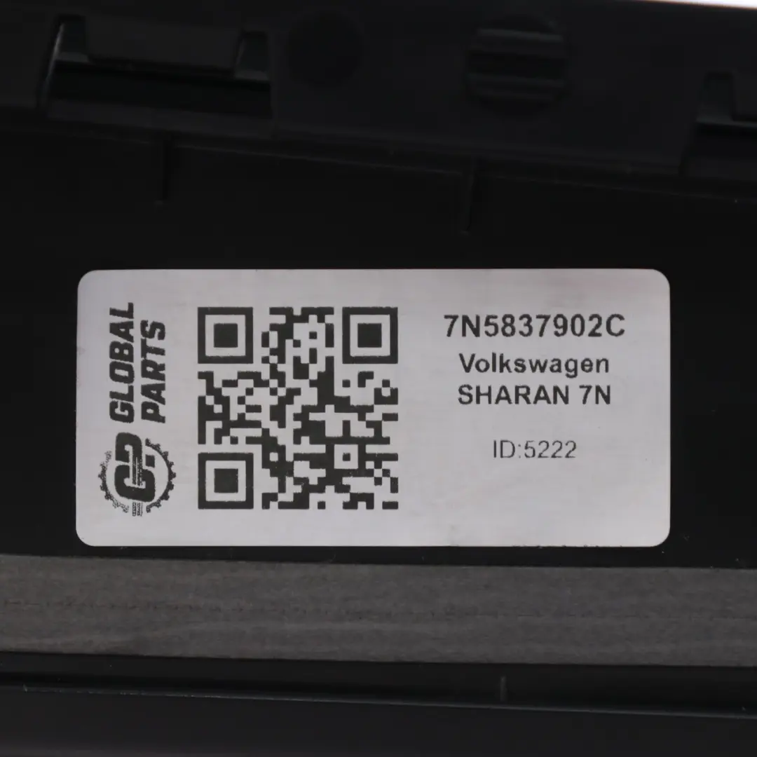 VW Sharan 7N Columna Tapa Delantera Derecha Puerta Exterior C Pilar 7N5837902C