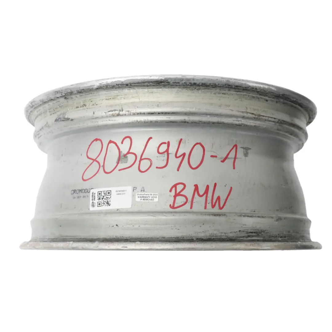 BMW E81 E87 Silberne Leichtmetallfelge Hinten 18" M Doppelspeiche 208 8J