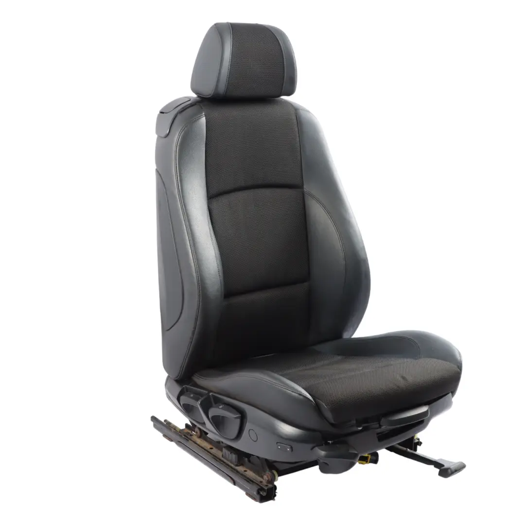 BMW E81 M Sport Front Right O/S Black Cloth / Imitation Leather Interior Seat