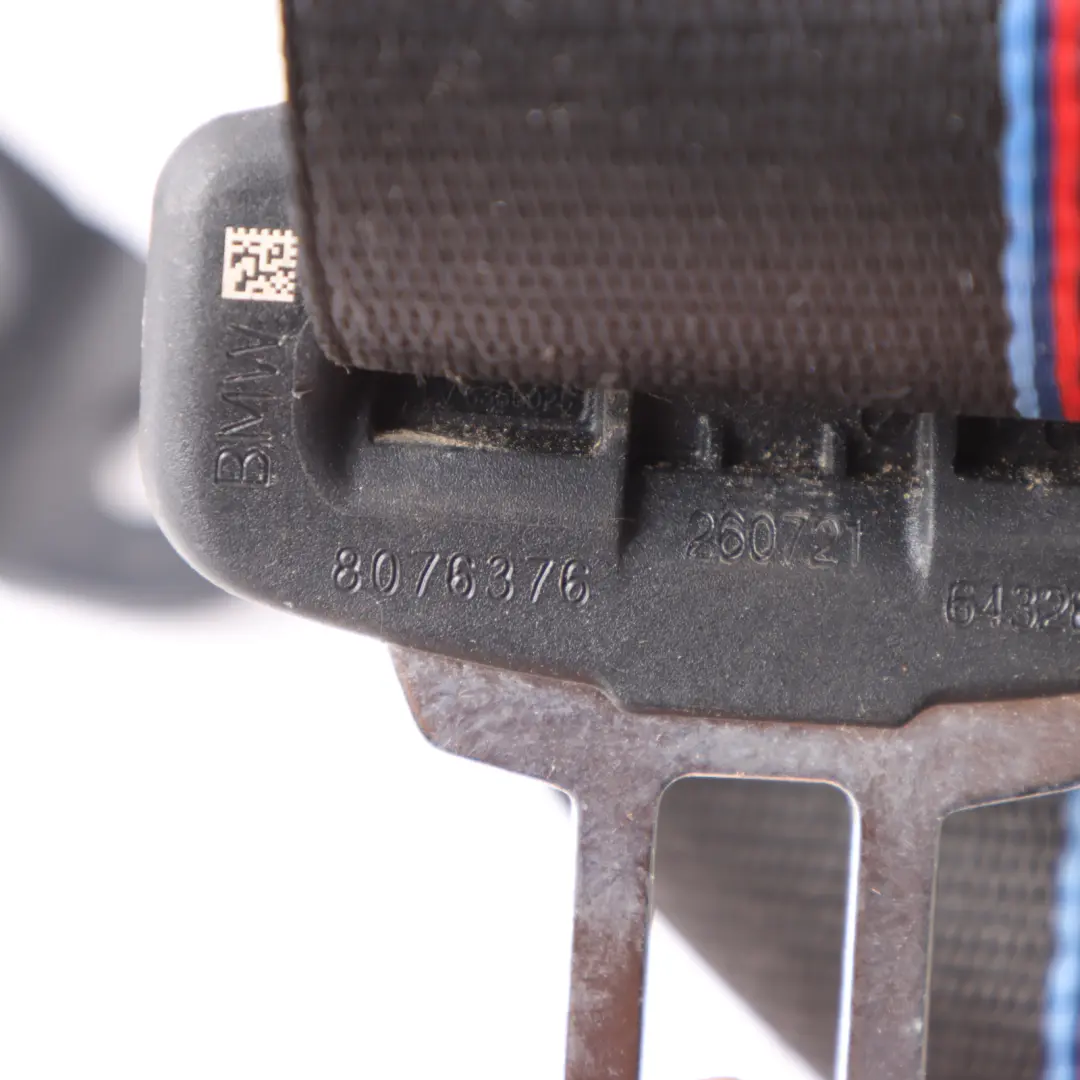 BMW G20 Seat Belt Rear Right O/S Upper Seatbelt Black 8076376