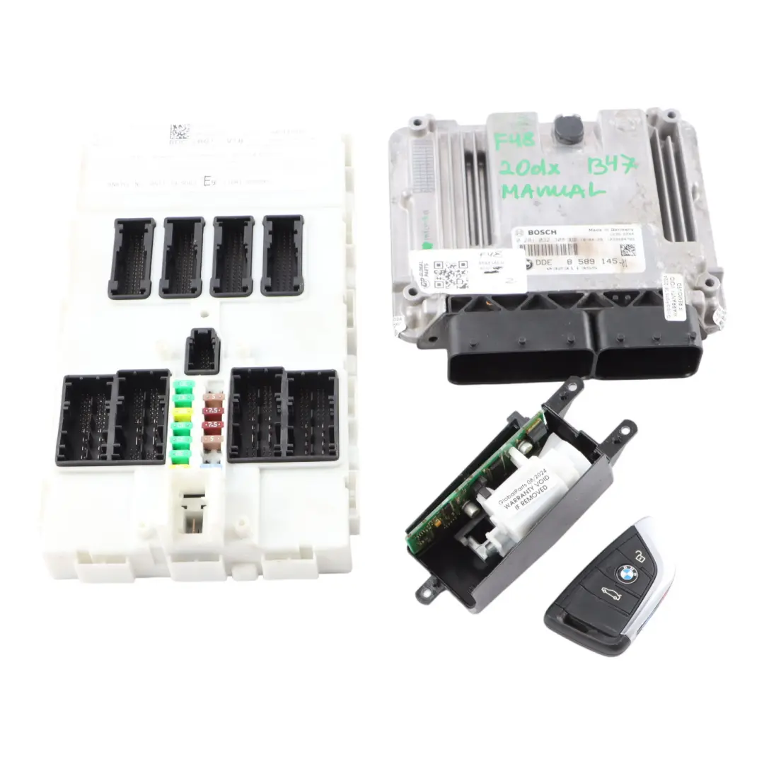 BMW X1 F48 20dX B47 190HP Engine Control Unit ECU Kit DDE 8589145 Key Lock BDC