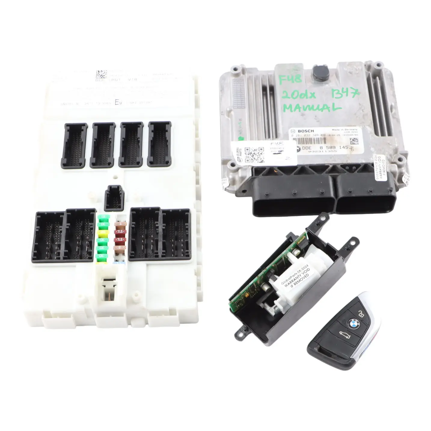 BMW X1 F48 20dX B47 190HP Engine Control Unit ECU Kit DDE 8589145 Key Lock BDC