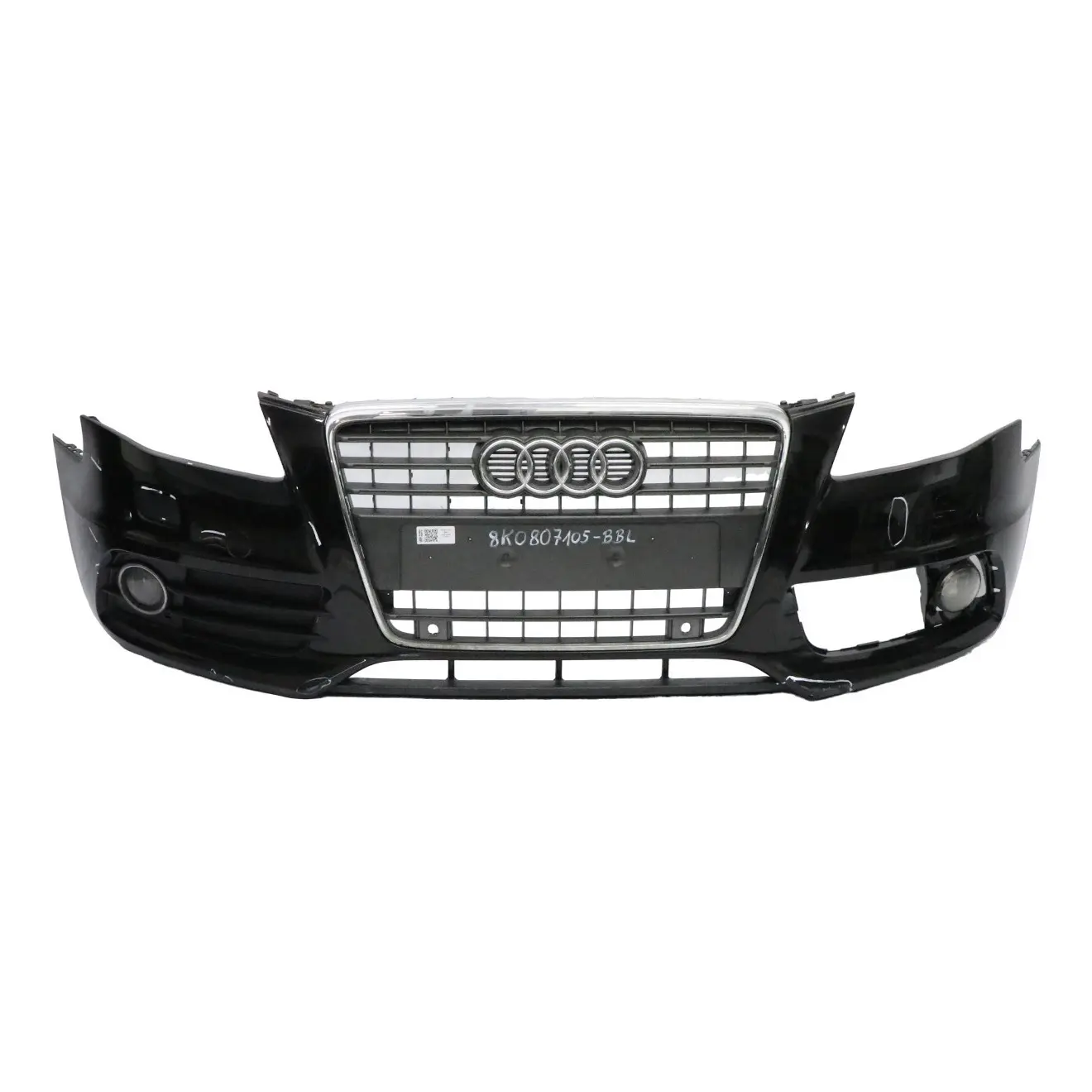 Audi A4 B8 Front Bumper Trim Panel Cover Brilliant Black - LY9B