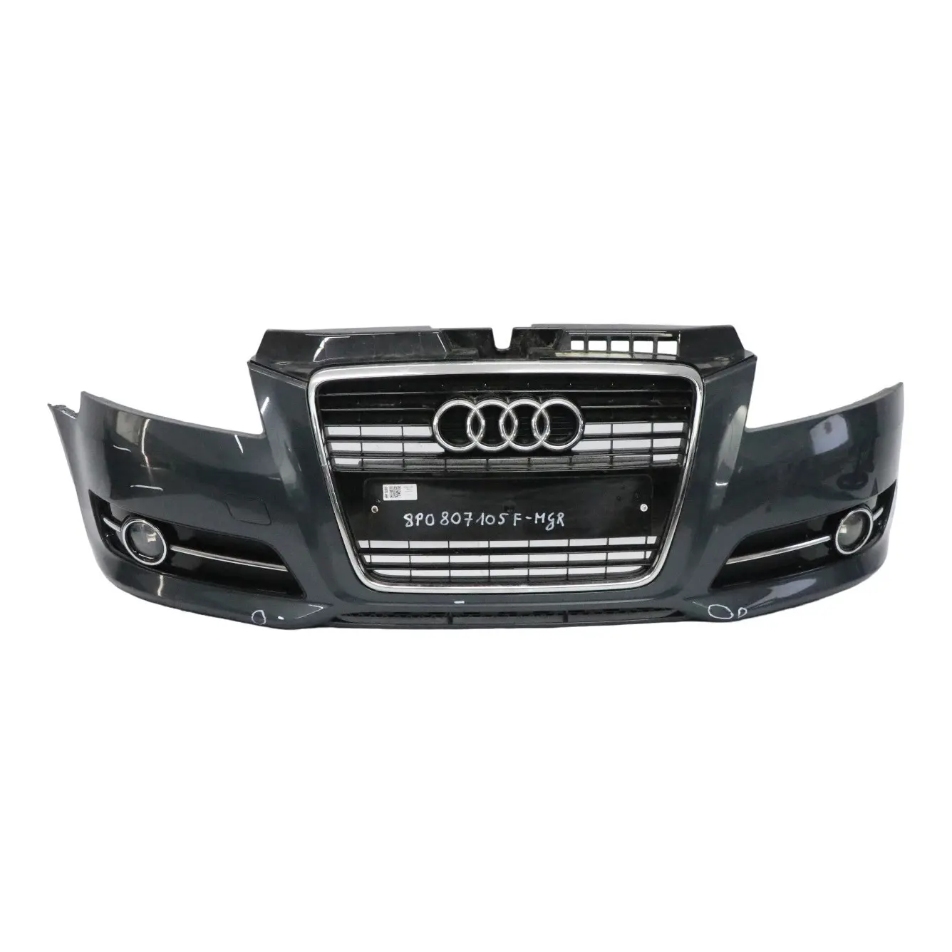 Audi A3 8P Front Bumper Trim Panel Cover Meteor Grey Metallic - Z7H