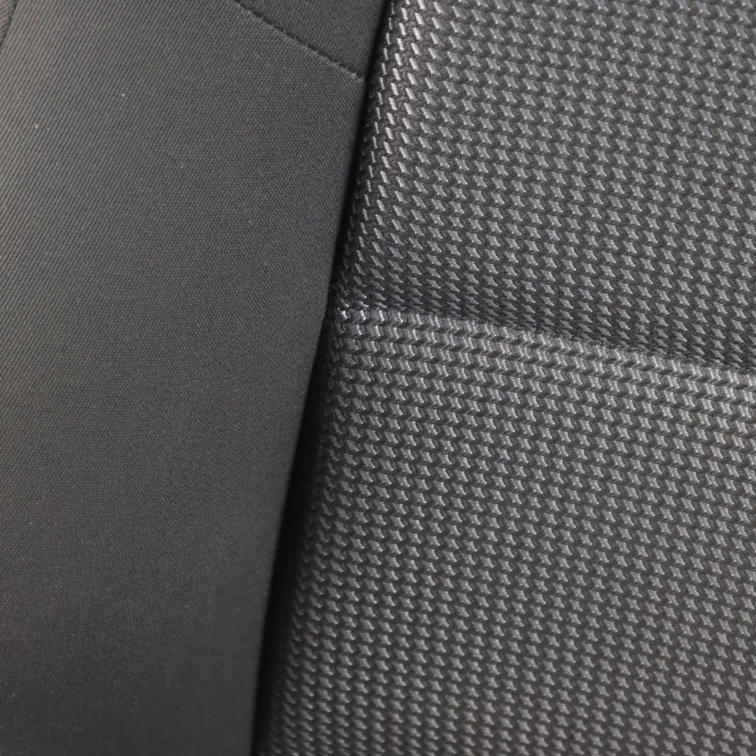 Audi A3 8P Front Seat Left N/S Interior Seat Cloth Fabric Black Silver